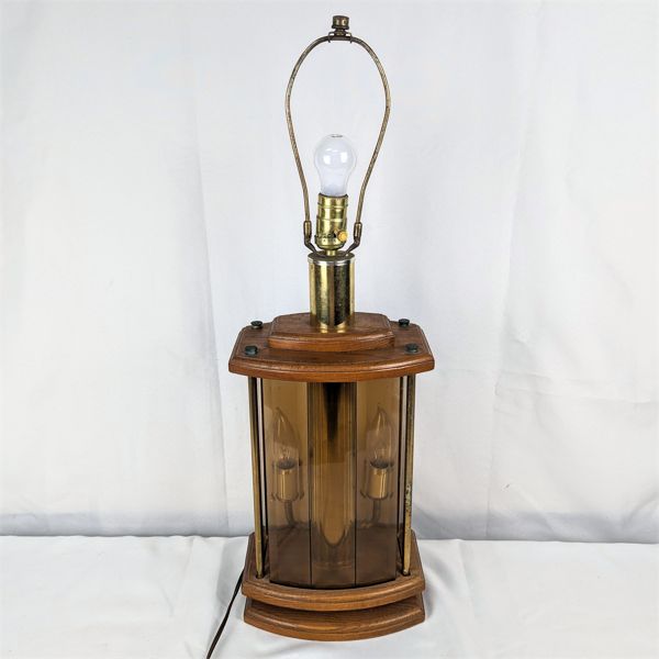 Vintage Wood Table Lamp