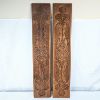 Image 1 : Set of 2 Carved Wooden Wall Décor 36" x 7"