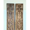 Image 2 : Set of 2 Carved Wooden Wall Décor 36" x 7"