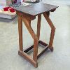 Image 1 : Vintage Oak Accent Table 19" x 11" x 26"