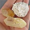 Image 1 : Lot of 2 Raw Tangerine Quartz & Desert Rose Selenite Specimen 