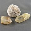 Image 2 : Lot of 2 Raw Tangerine Quartz & Desert Rose Selenite Specimen 