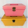 Image 1 : Set of 2 Vintage Wilson Wil-Hold Sewing Baskets with Tray Inserts