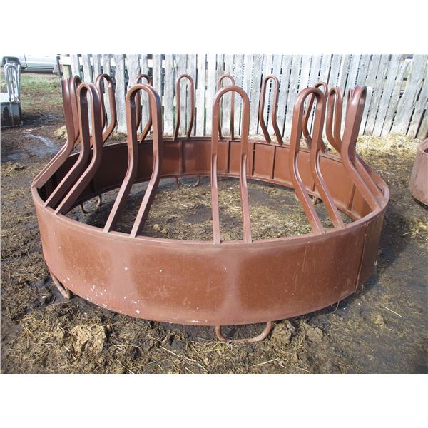 Brown Metal Round Bale Feeder