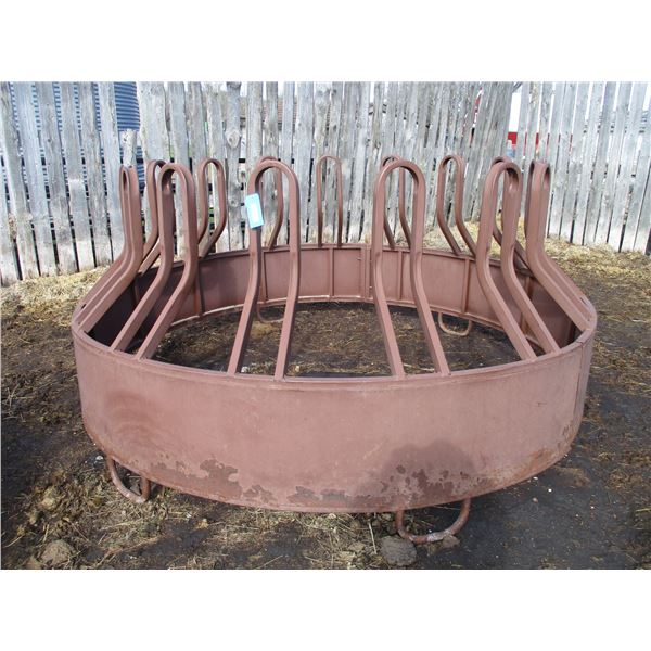 Brown Metal Round Bale Feeder