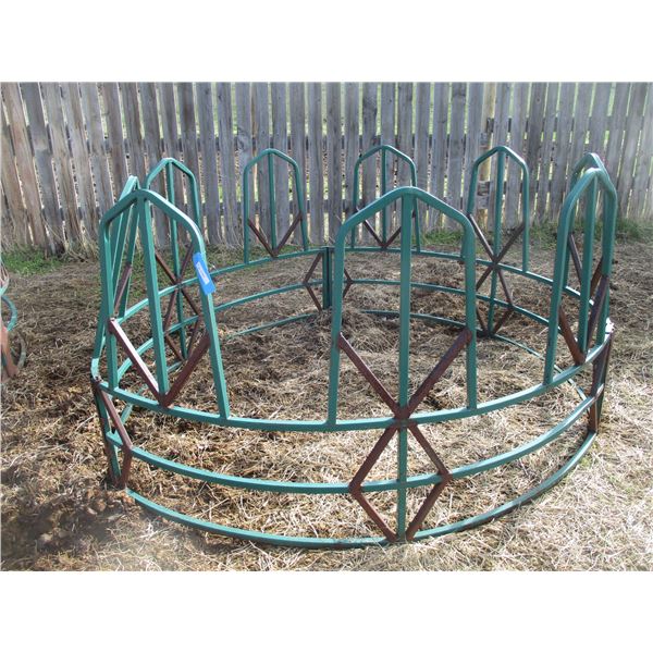 Green Round Bale Feeder