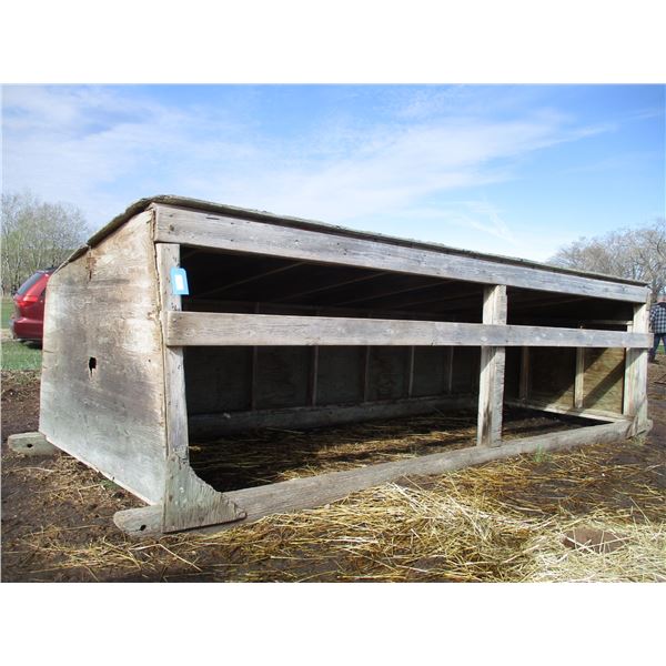 Wooden Calf Shelter - 15' x 6'