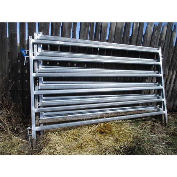 (5 Times Bid Price) (5) Galvanized Steel Panels - 6 Bar - 6' High - 10'