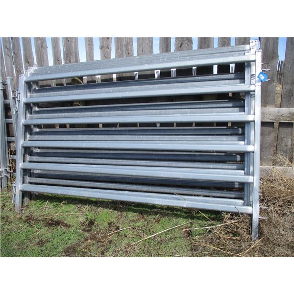 (5 Times Bid Price) (5) Galvanized Steel Panels - 6 Bar - 6' High - 10'