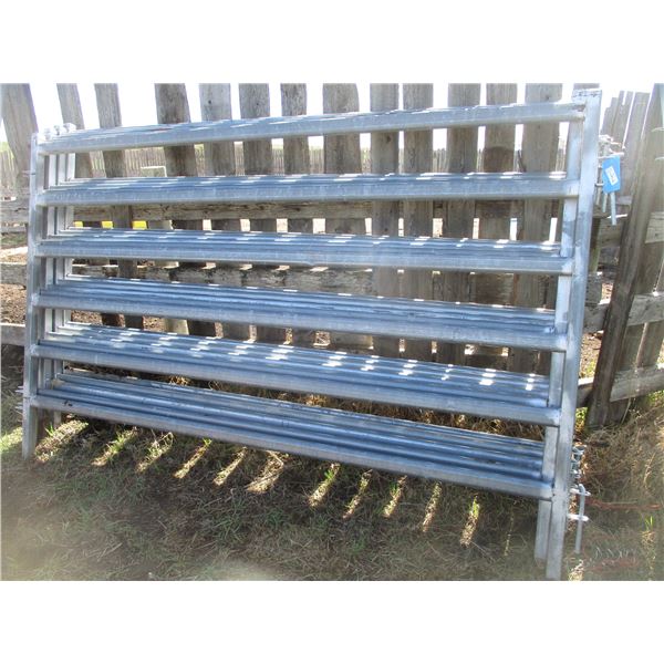 (5 Times Bid Price) (5) Galvanized Steel Panels - 6 Bar - 6' High - 10'