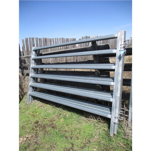 (5 Times Bid Price) (5) Galvanized Steel Panels - 6 Bar - 6' High - 10'