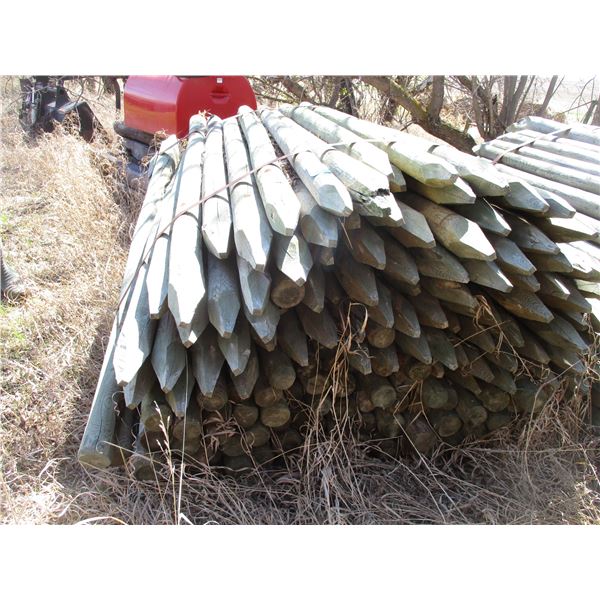 (175 Times Bid Price) (175) 3-4 Inch Fence Posts 6' Long