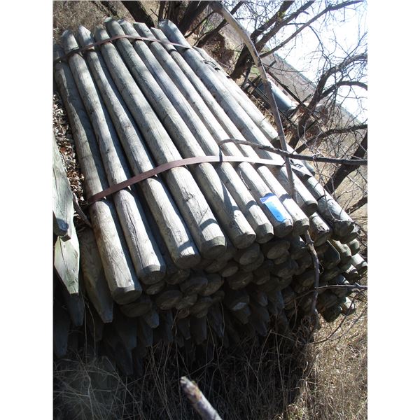 (175 Times Bid Price) (175) 3-4 Inch Fence Posts 6' Long