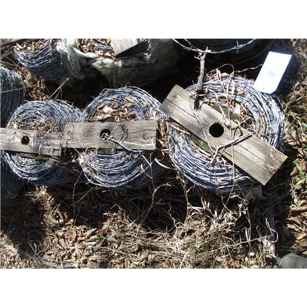 (3 Times Bid Price) (3) Rolls Barbed Wire