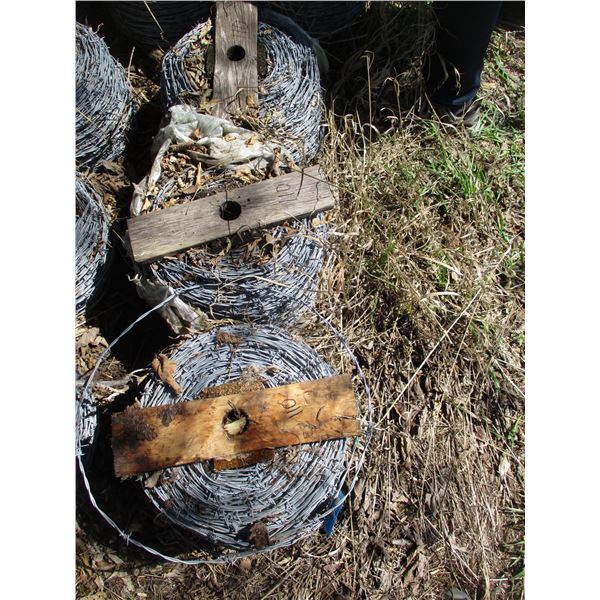 (3 Times Bid Price) (3) Rolls Barbed Wire