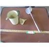 Image 1 : Enamel Pitcher, Funnel, Aluminum Dipper