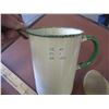 Image 3 : Enamel Pitcher, Funnel, Aluminum Dipper