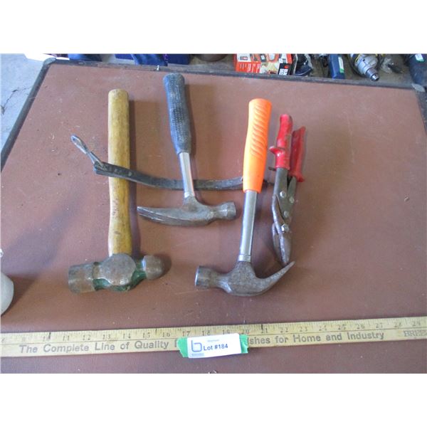 Ball Peen Hammer, Claw Hammers, Tin Snips