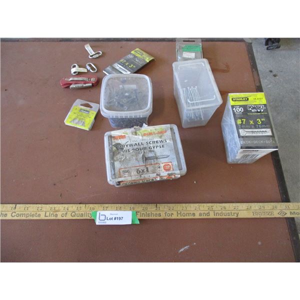 Nails, Screws, Utility Knife Blades, etc.