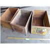 Image 1 : (3) Wooden Crates - One With Laurel Apples Label