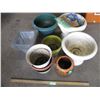 Image 1 : Assortment of Planters & Flowerpots