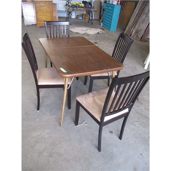 Table - 4' x 2.5' Open, Four Chairs, Extension Leaf