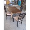 Image 1 : Table - 4' x 2.5' Open, Four Chairs, Extension Leaf