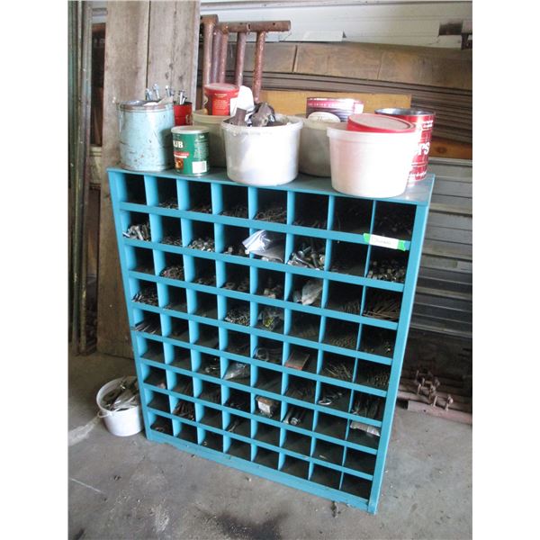 Bolt Bin With Contents - 36" x 12" x 42"
