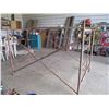 Image 1 : (6 Times Bid Price) (6) Scaffold Ends With Pins, Planks, & (6) Cross Braces