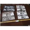 Image 1 : (4) Metal Hunting Signs - 12" x 10"