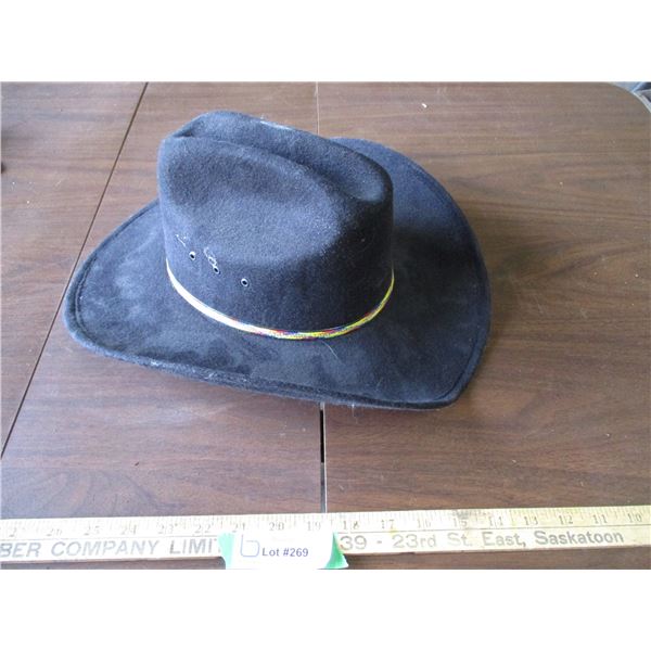 Black Cowboy Hat - Size L