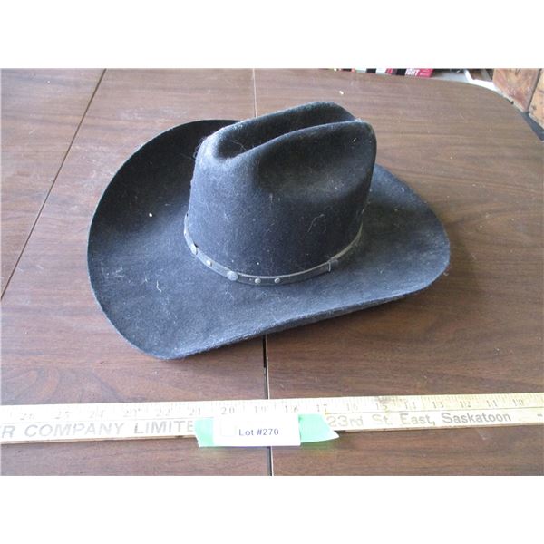Bailey Silver Spur Black Cowboy Hat - Size 7?