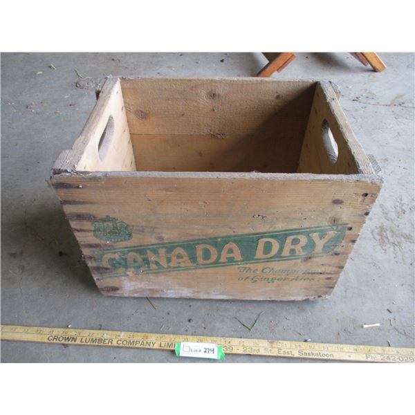 Canada Dry Wooden Crate