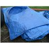 Image 3 : (3) Blue Tarps, Garbage Can