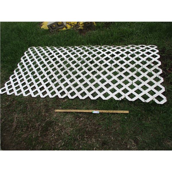 4' x 8' White Plastic Lattice