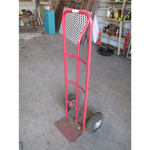 Two Wheeled Red Handcart