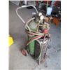 Image 1 : Acetylene Torch (Oxygen & Acetylene Tanks) With Gauges and Cart