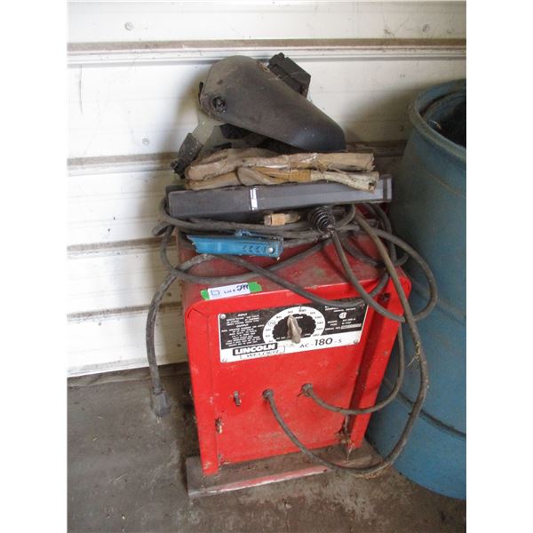 Lincoln Welder With Cables, Rods, & Helmet