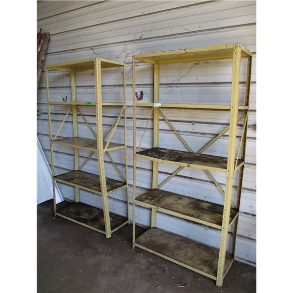 (2 Times Bid Price) (2) Metal Shelves - 6' x 3'