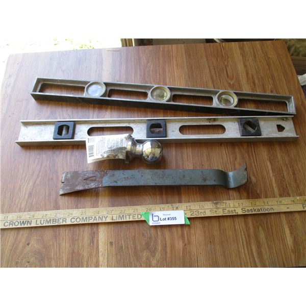 (2) Levels, Pry Bar, 2" Trailer Ball