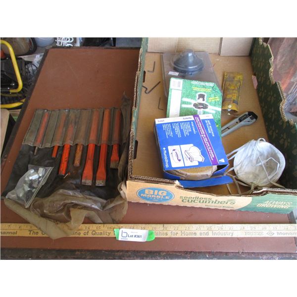 Partial Chisel Set, Plumbing Supplies, Safety Knife, Hex Key Set, Weed Warrior Attachment