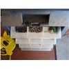 Image 3 : Stanley 200' Tape, Small Rubbermaid Parts Organizer With Contents