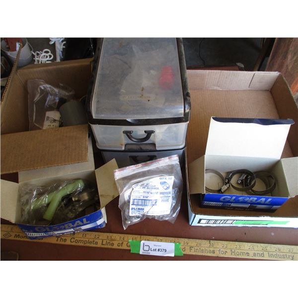 Hose Clamps, Parts Organizer With Contents, Septic Tank Float, etc.