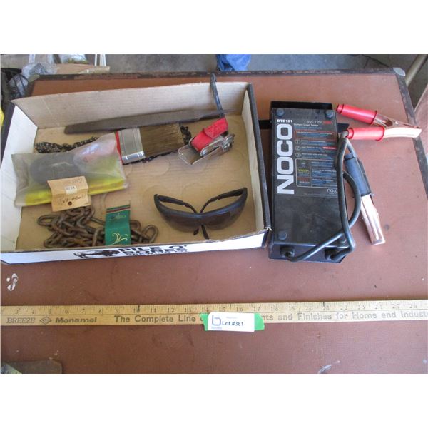 Battery Load Tester, Paint Brush, File, etc.