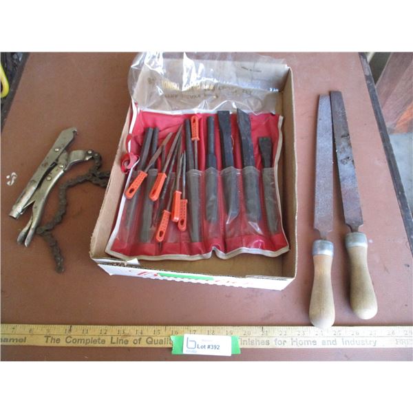 Assortment of Files, Punches, Filter Wrench