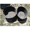 Image 1 : (2 Times Bid Price) (2) 16" Rubber Feed Tubs