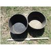 Image 1 : (2 Times Bid Price) (2) 16" Rubber Feed Tubs