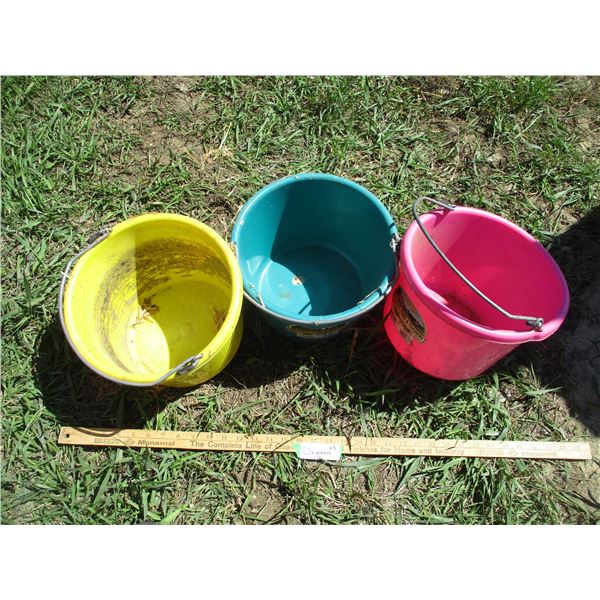 (3) Small Plastic Pails