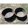 Image 1 : (2 Times Bid Price (2) 24" Rubber Feed Tubs