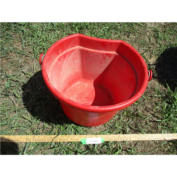 Red Flat Back Pail